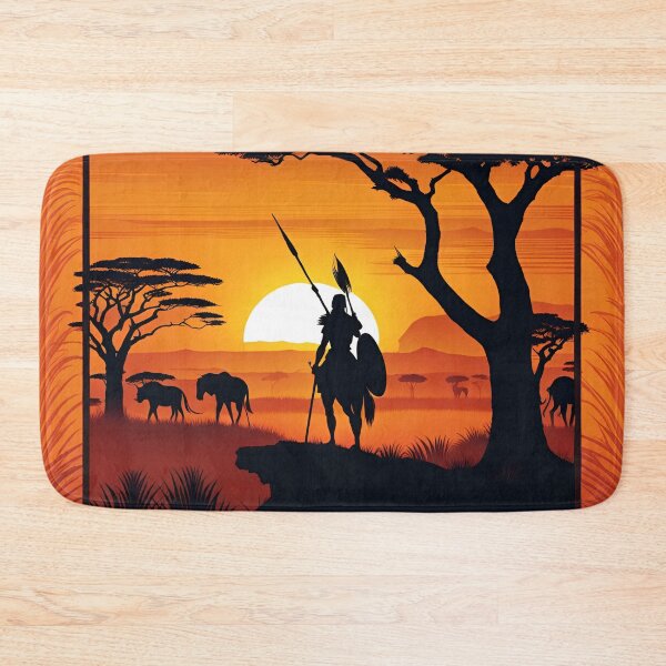 Item preview, Hunting Wildebeest At Sunset On The African Savanna designed and sold by Warriorgal.