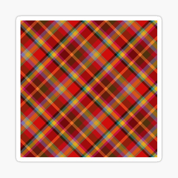 Vibrant Autumn Plaid Sticker