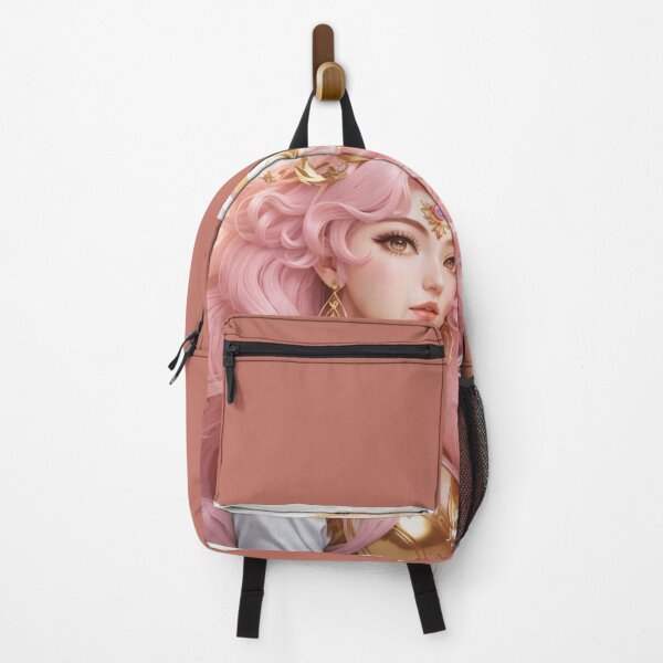 Item preview, Pink-Haired Goddess with Gold Jewelry designed and sold by AtiaMubeen.