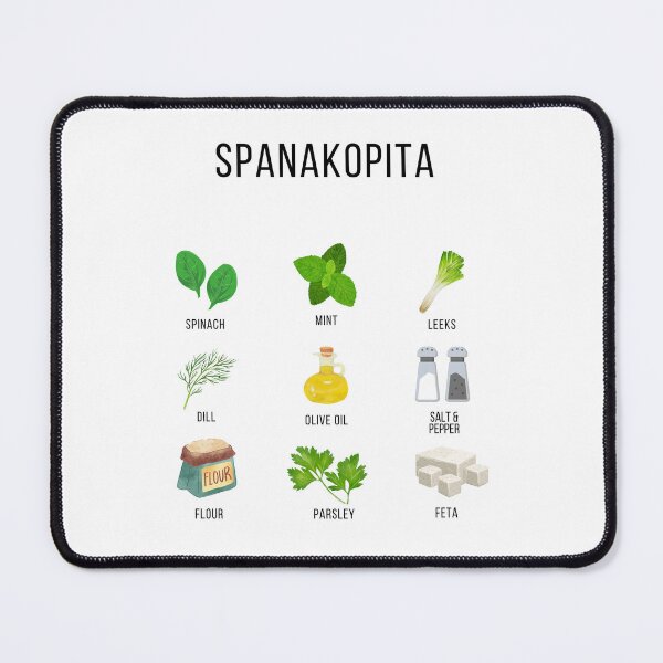 Item preview, Culinary Canvases: Spanakopita Ingredients designed and sold by Coastal Garden Design Studio.