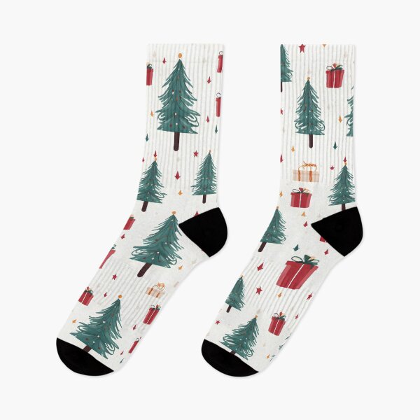 Item preview, Christmas trees and gifts pattern designed and sold by SamDoesDesign.