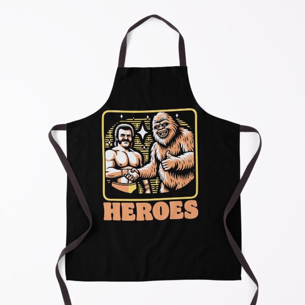 Item preview, ¡Héroes! Divertido Sasquatch y luchador de la WWF de los años ochenta dándose la mano designed and sold by robotbasecamp.