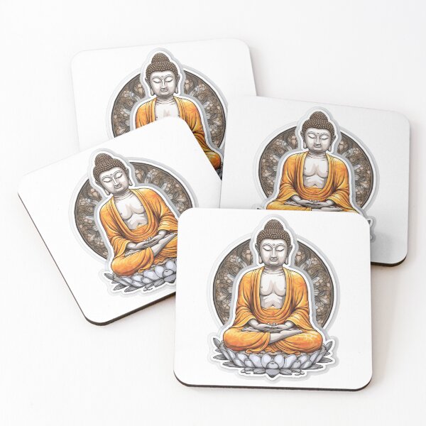 Item preview, Golden Buddha Statue, Digital Art, For Yoga Studio designed and sold by MartynGrey.