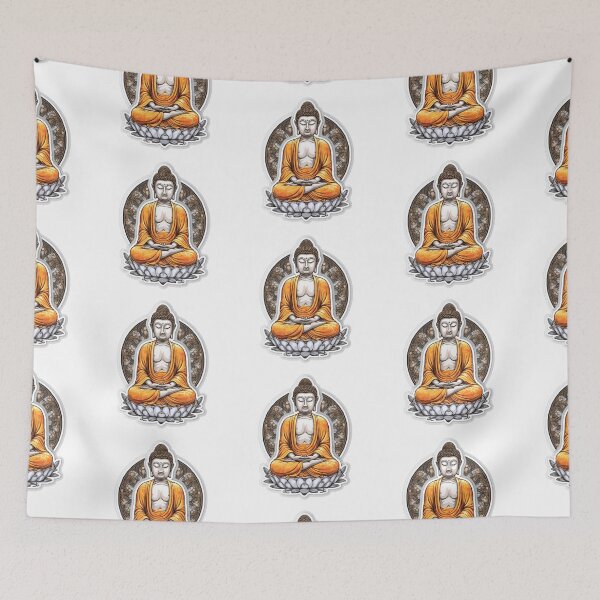 Item preview, Golden Buddha Statue, Digital Art, For Yoga Studio designed and sold by MartynGrey.