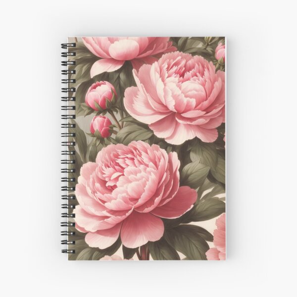 Red flowers minimalism Spiral Notebook