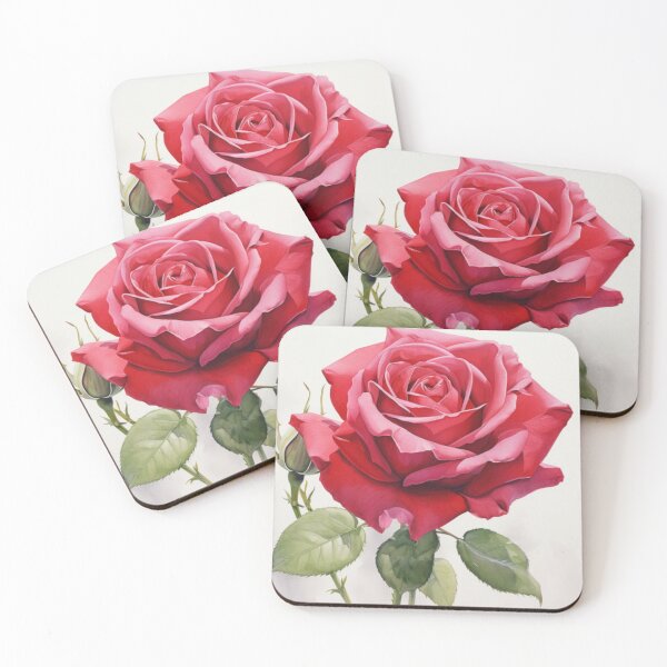 Item preview, beautiful red rose water colour designed and sold by Superann8.