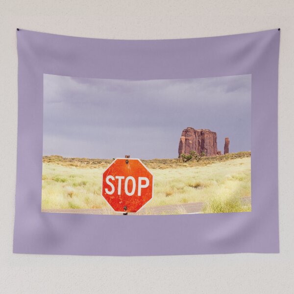 Item preview, Stop sign in approach road to Monument Valley designed and sold by Brian Scantlebury.