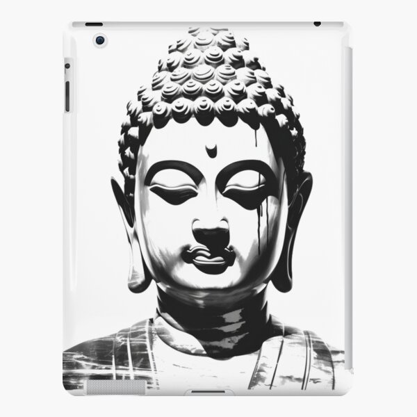 Buddha Black White , Buddhist symbol, home decoration iPad Case