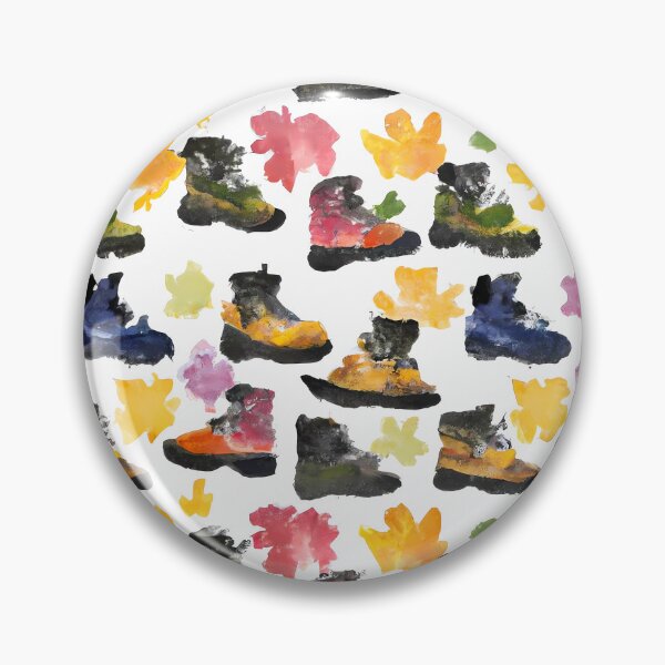 Artikelvorschau, Herbstfarbene Wanderstiefel mit Blättern entworfen und verkauft von backpkrs.