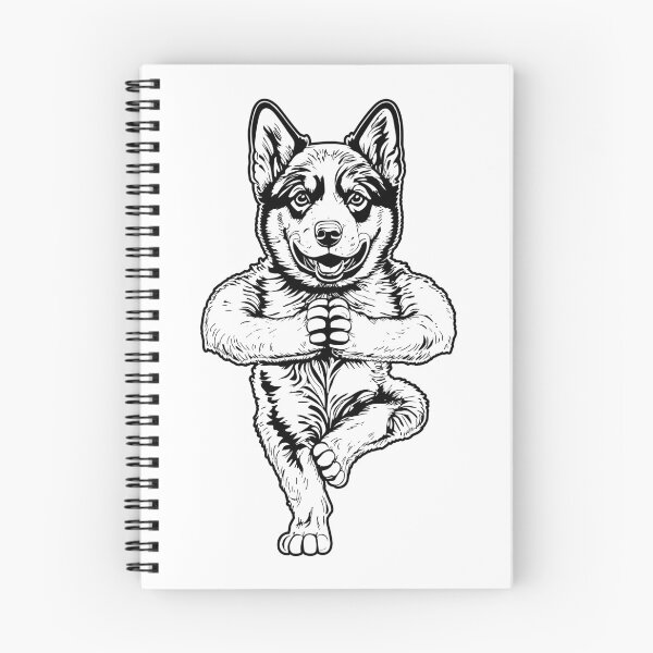 Item preview, Siberian Husky Yoga Puppy Dog Funny Tree Pose Vrikshasana designed and sold by GrandeDuc.