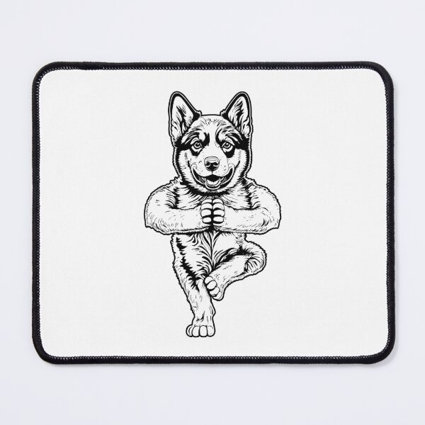 Item preview, Siberian Husky Yoga Puppy Dog Funny Tree Pose Vrikshasana designed and sold by GrandeDuc.