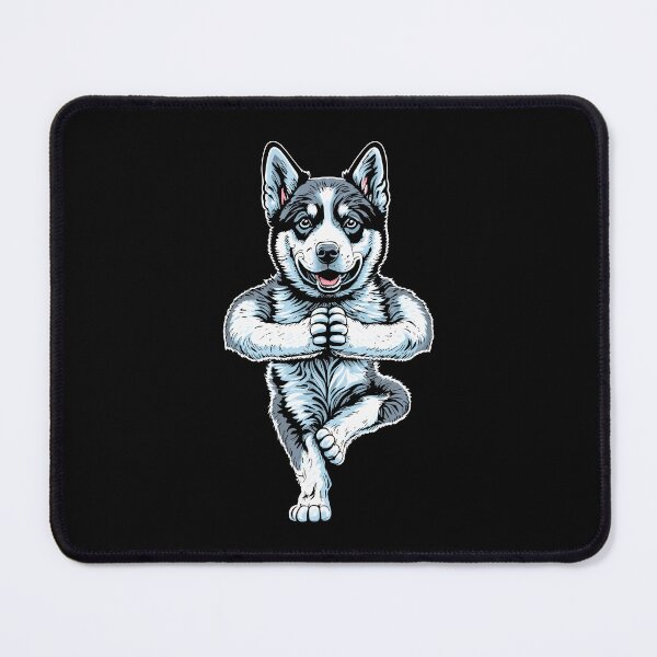 Item preview, Siberian Husky Yoga Puppy Dog Funny Tree Pose Vrikshasana designed and sold by GrandeDuc.