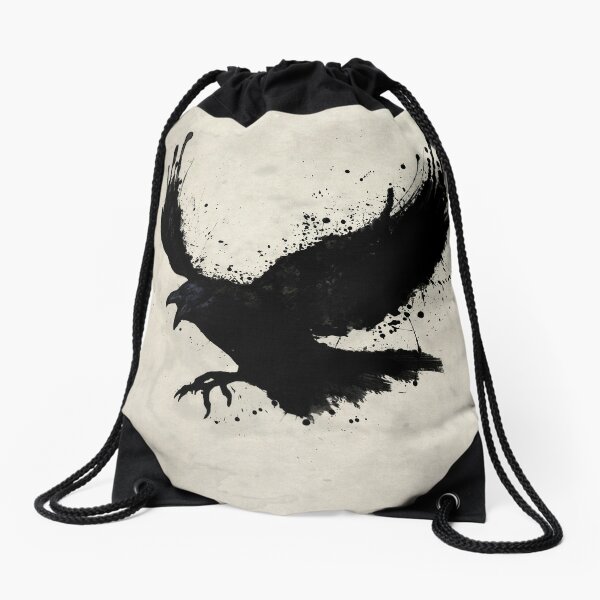 Raven Drawstring Bag