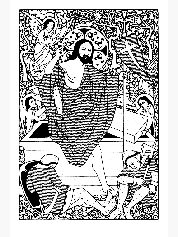 Thumbnail 2 of 2, Greeting Card, Easter: Resurrection of Jesus Christ designed and sold by danmitsui.