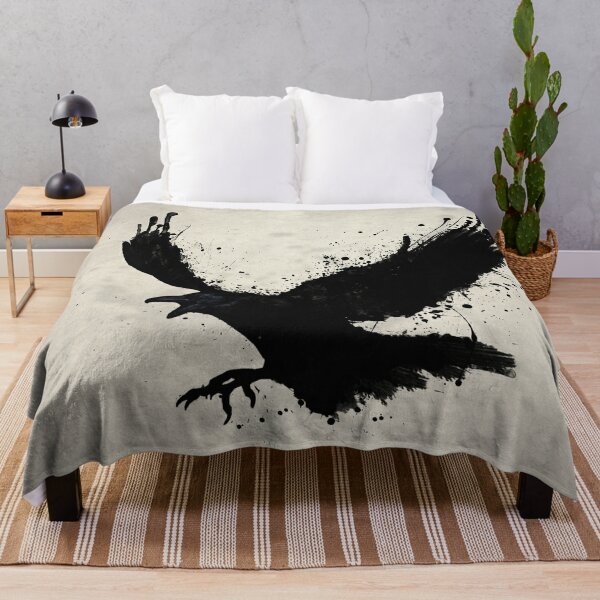 Raven Throw Blanket