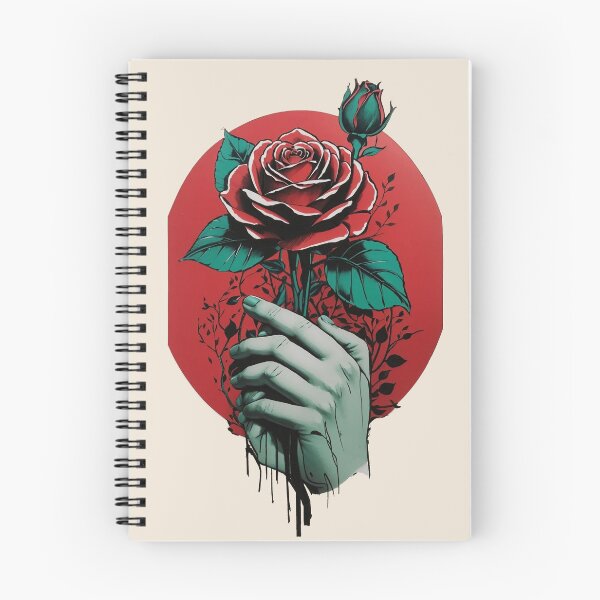 Item preview, Hand holding a Rose on a stem - Stencil art designed and sold by DigitalEmporio.