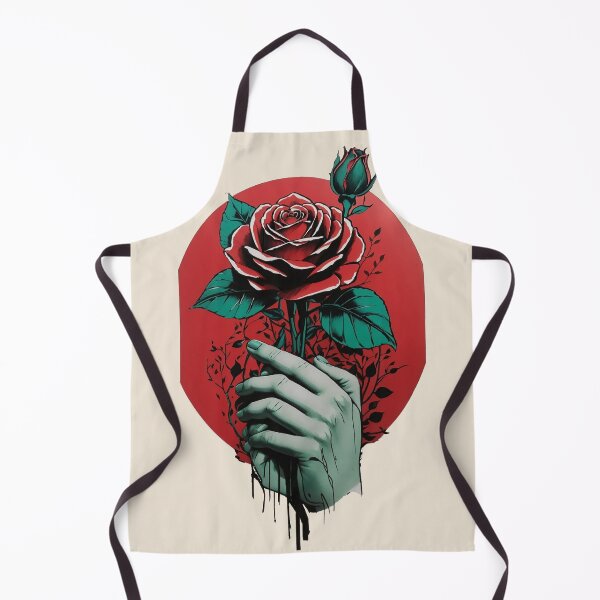Item preview, Hand holding a Rose on a stem - Stencil art designed and sold by DigitalEmporio.