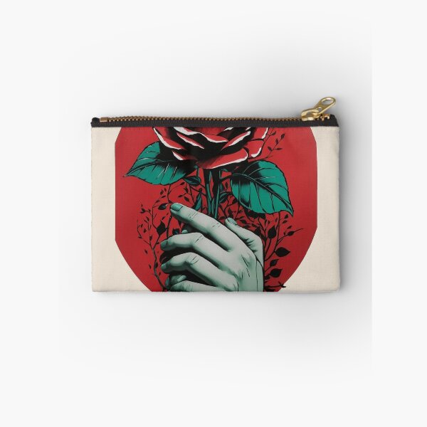 Item preview, Hand holding a Rose on a stem - Stencil art designed and sold by DigitalEmporio.