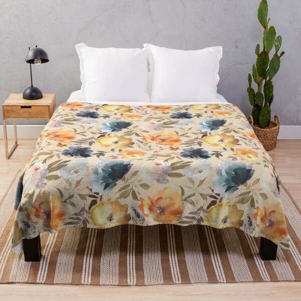 Item preview, Gold & Navy Floral Pattern designed and sold by MimiKoo.
