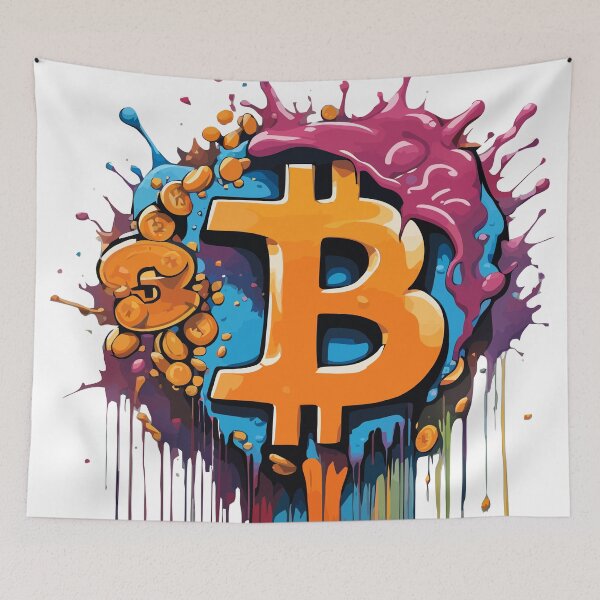 Item preview, Crypto Splash: The Art of Bitcoin designed and sold by javaoverride.