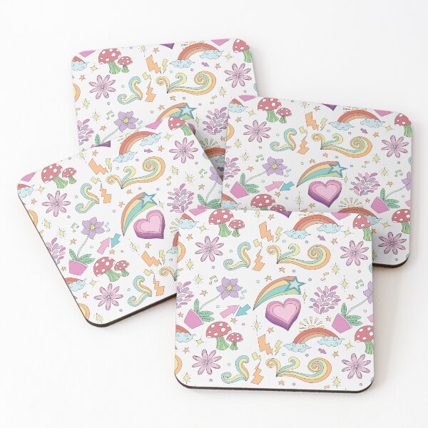 Item preview, Mushroom rainbow groovy daisies flower designed and sold by SHOPAHD.