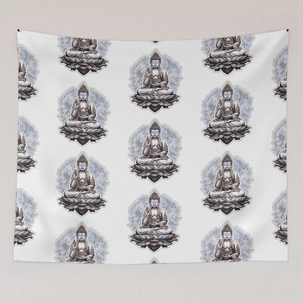 Item preview, buddha Modern art 3D Black White statue designed and sold by MartynGrey.