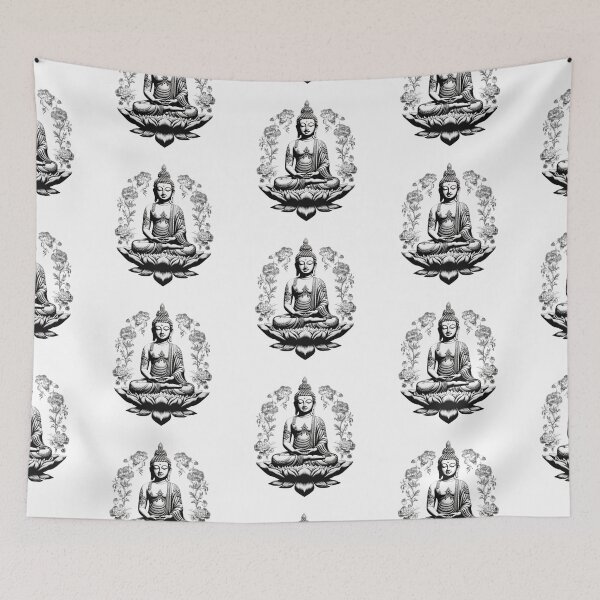 Item preview, Buddha Black White ,buddha Modern art , buddha Modern art home decoration designed and sold by MartynGrey.
