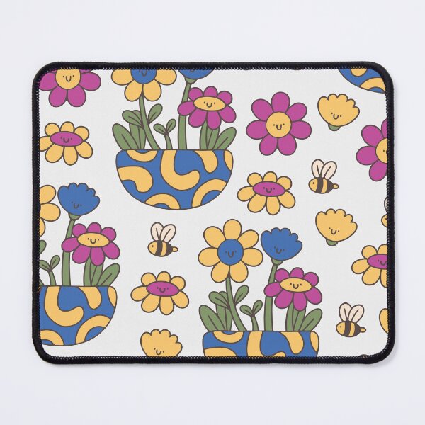 Item preview,  groovy daisies flower bees retro style designed and sold by SHOPAHD.