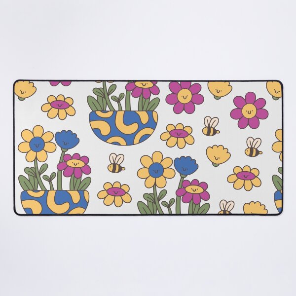 Item preview,  groovy daisies flower bees retro style designed and sold by SHOPAHD.
