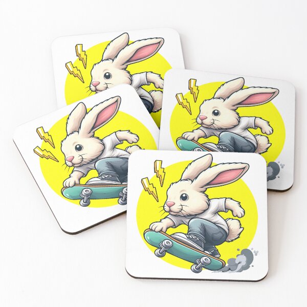 Item preview, skateboarding rabbit designed and sold by maurirocha.