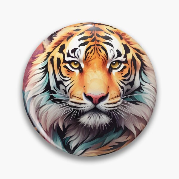 Item preview, Vibrant Tiger Art: Striking Wildlife Illustration designed and sold by Ceemko's Vintage Corner.