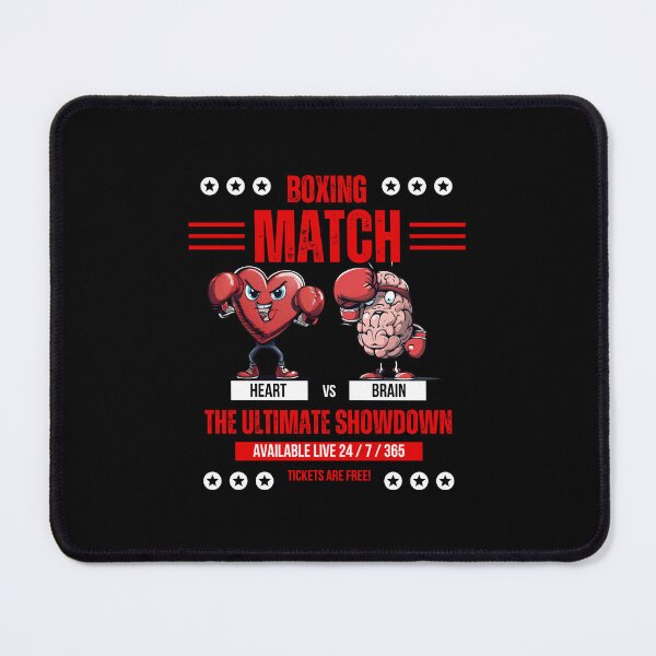 Item preview, Heart vs Brain Boxing Match Psychology Anatomy Humor designed and sold by MKCollabs.