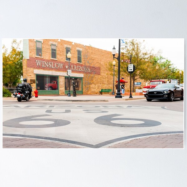 Item preview, Route 66 sign on road in Winslow Arizona designed and sold by Brian Scantlebury.