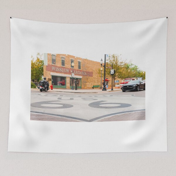 Artikelvorschau, Weg 66 unterzeichnen auf Straße in Winslow Arizona entworfen und verkauft von Brian Scantlebury.
