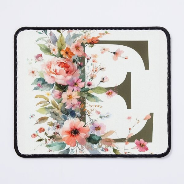 WATERCOLOR LETTER E Mouse Pad