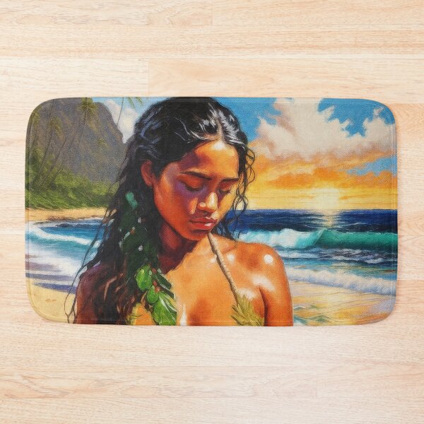 Item preview, Seashore at Sunset - Pacific Islands Series designed and sold by AUTHENTIC AMERICANA ARTS.