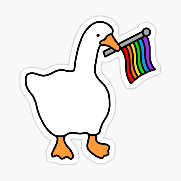 Item preview, LGBT Goose - Gay Pride designed and sold by MyQueerBubble.
