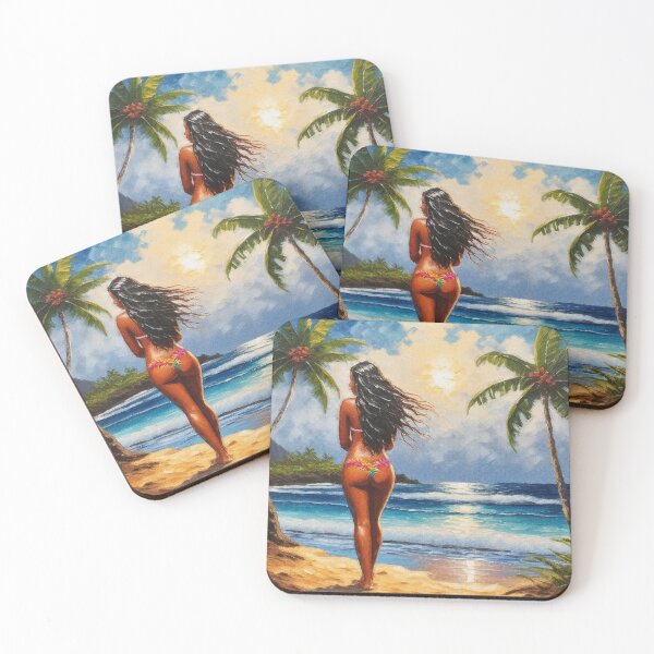 Item preview, Palms at Sunset - Pacific Islands Series designed and sold by AUTHENTIC AMERICANA ARTS.