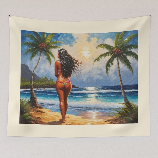 Item preview, Palms at Sunset - Pacific Islands Series designed and sold by AUTHENTIC AMERICANA ARTS.