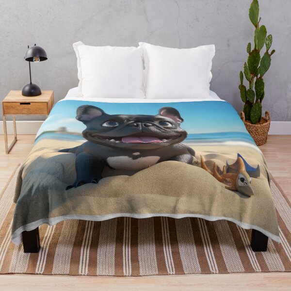 Item preview, French Bulldog at the Beach  designed and sold by BigSplashDesign.