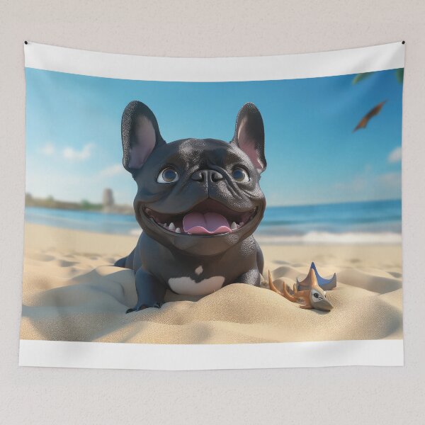Item preview, French Bulldog at the Beach  designed and sold by BigSplashDesign.