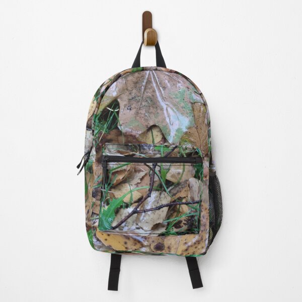 Item preview, Wet and rainy fall leaves in grass - brown and decaying designed and sold by tshuki.