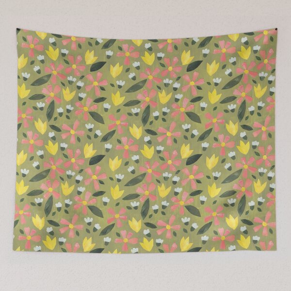 Item preview, Pink and Yellow Sweet Floral designed and sold by kellie-jayne.