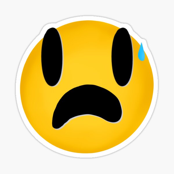 Worried Face Emoji. Hushed Feeling Comic Graphic by microvectorone ·  Creative Fabrica