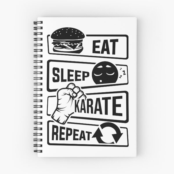 Item preview, Eat Sleep Karate Repeat - martial arts defense designed and sold by anziehend.