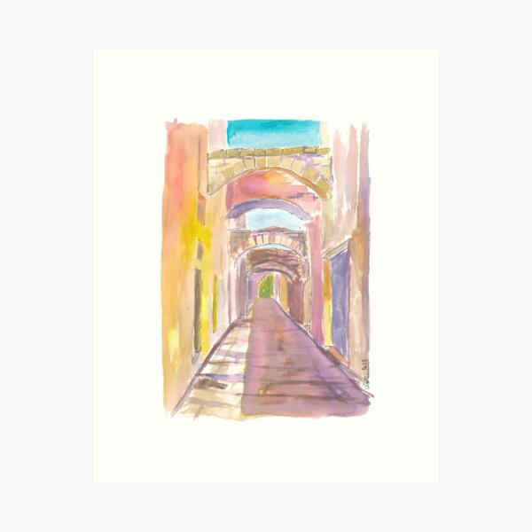 Item preview, Ancient Arches Alley in Romantic Rhodes Greece designed and sold by artshop77.