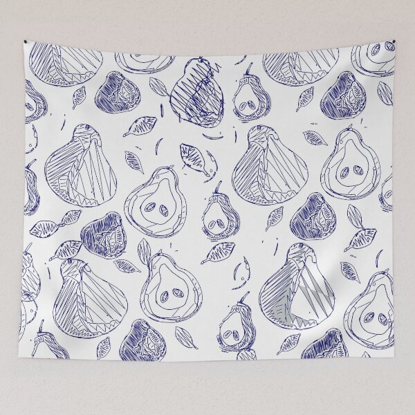 Item preview, Ink Pears Repeat Pattern designed and sold by ialemany.