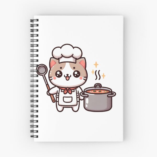 Artikelvorschau, Whisker Gourmet: Kawaii Chef Cat kocht Niedlichkeit im Topf entworfen und verkauft von PuffPuffPrint.