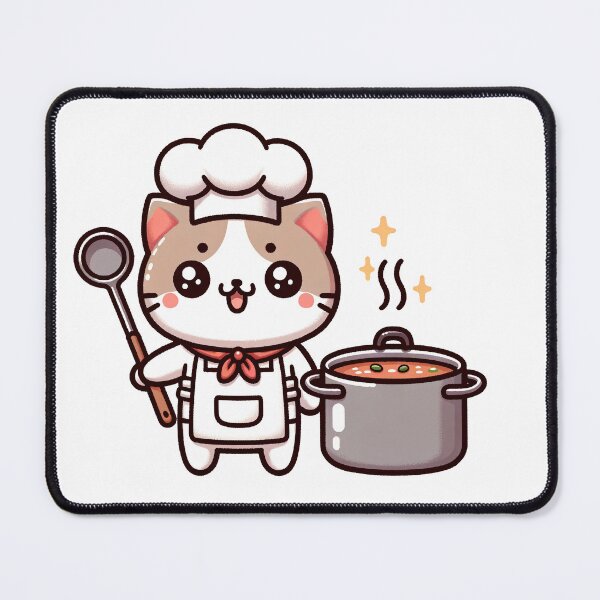 Item preview, Whisker Gourmet: Kawaii Chef Cat Cooking Up Cuteness in the Pot designed and sold by PuffPuffPrint.