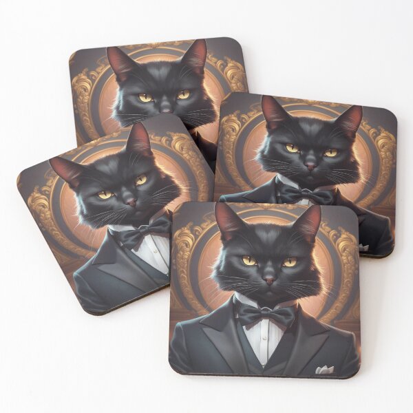 Item preview, Anamorphic Cat Wearing Tuxedo designed and sold by Gabriela McDaniel.